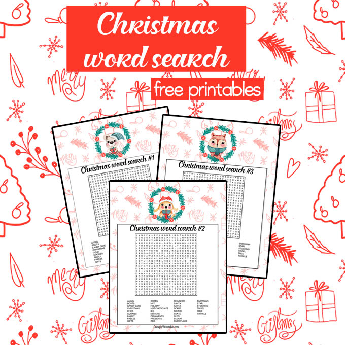 Christmas Word Search Printable Puzzles
