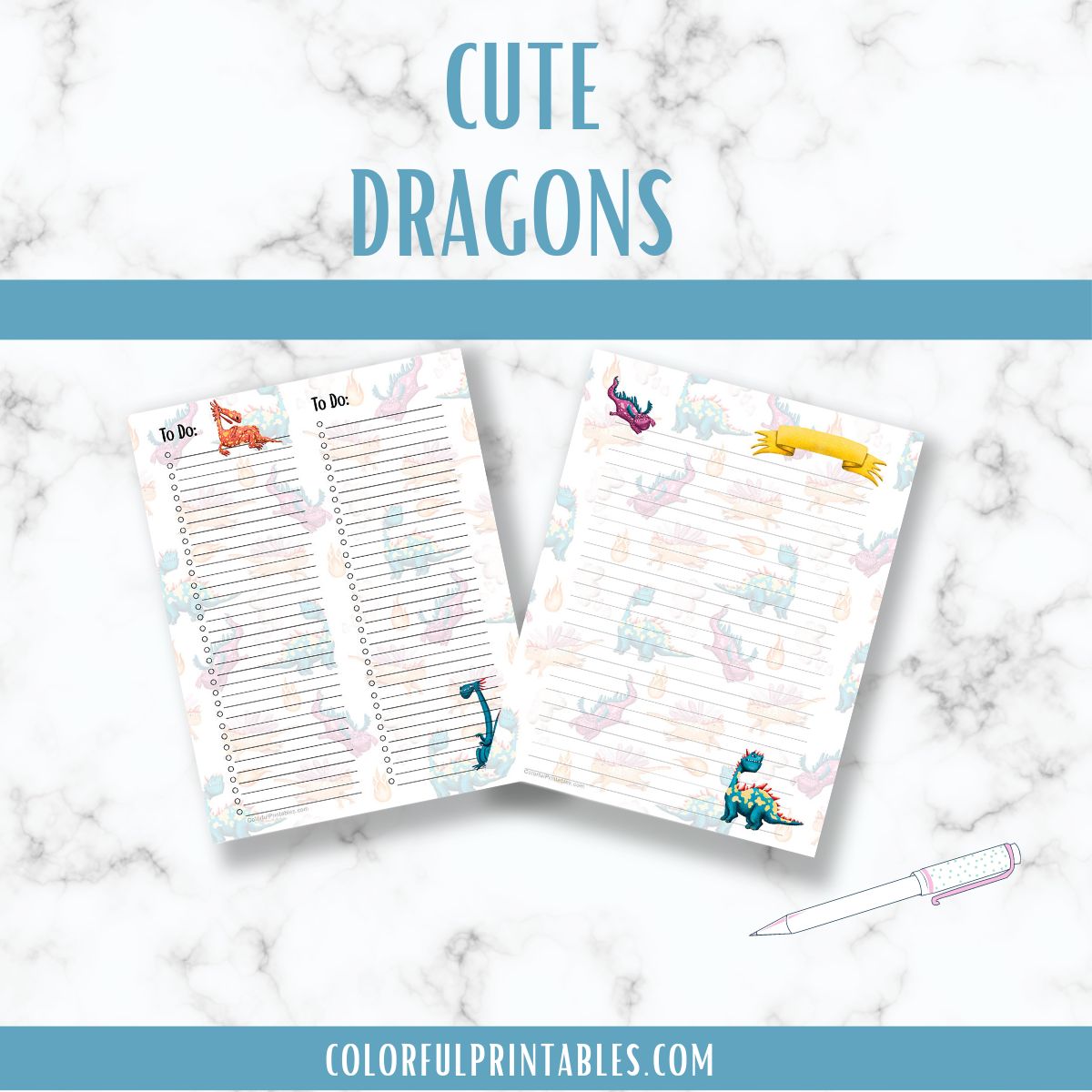 Cute Dragon Printables